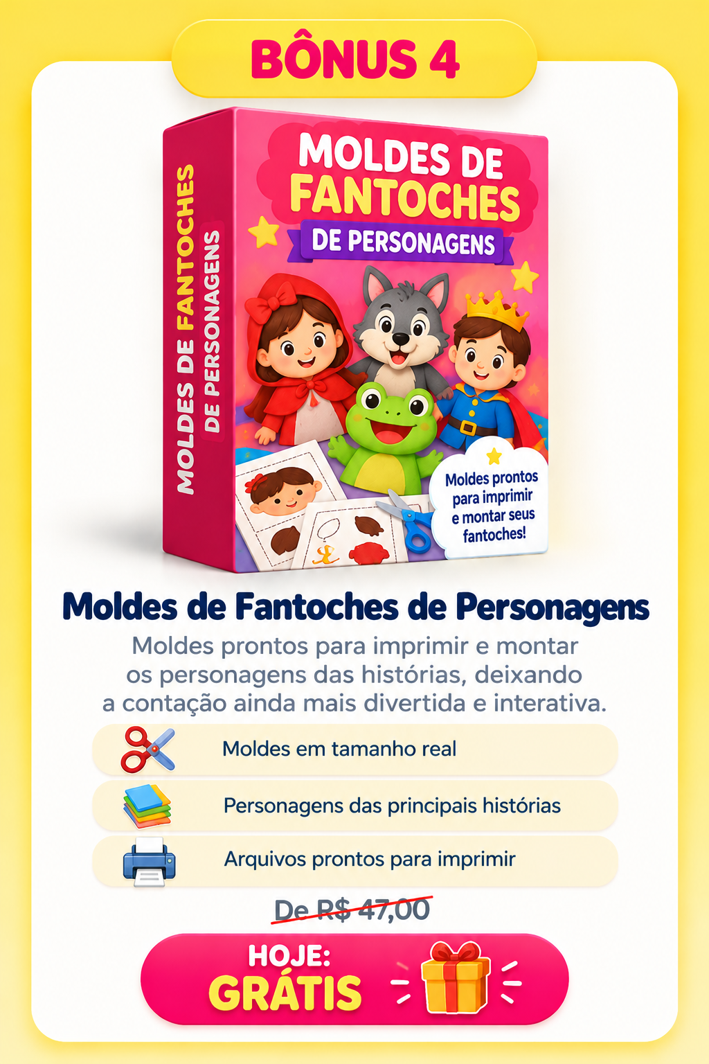 Bônus 4: Moldes de Fantoches de Personagens